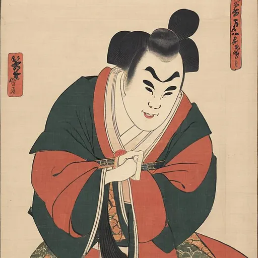 Prompt: KIYOTADA, Dancing kabuki Actor, Tokugawa period, C. 1725. Zulu rendition super realism
