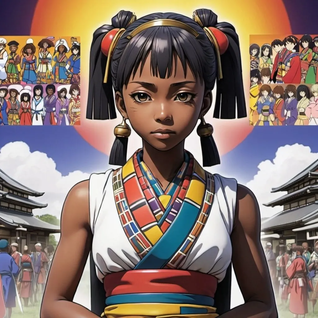 Prompt: Japanese Anime, Ndebele renditions