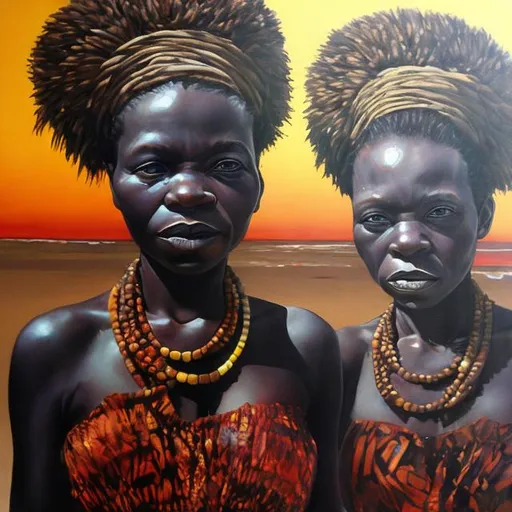 Prompt: Helena Frenkiel masterpieces Zulu renditions super realism