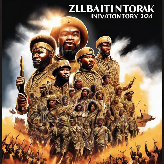 Prompt: International black history month 2024 Iconic poster, Zulu renditions, super realism