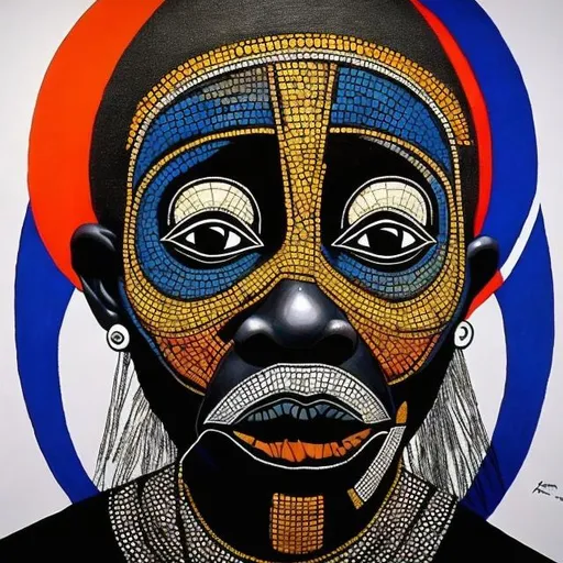 Prompt: Anarchism masterpieces, Ndebele renditions super realism