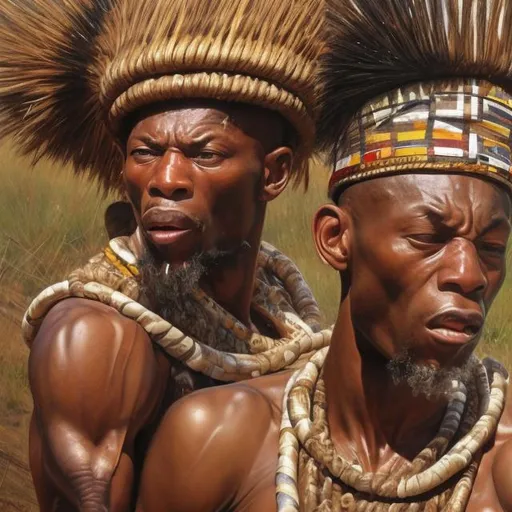 Prompt: Giovanni Baglione masterpieces, Zulu renditions super realism