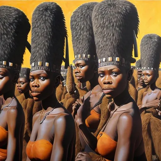 Prompt: Post modernism masterpieces, Zulu renditions super realism