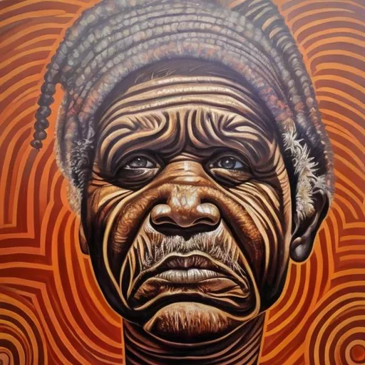 Prompt: Post modernism masterpieces, Australian Aboriginal rendition  super realism