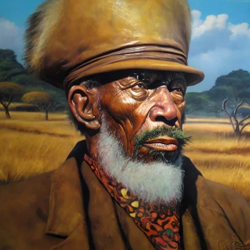 Prompt: Meister Drucke masterpieces, Zulu renditions super realism