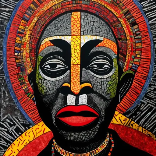 Prompt: Anarchism masterpieces, Ndebele renditions super realism