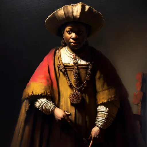 Prompt: Rembrandt 
 masterpieces, Yoruba renditions, super realism