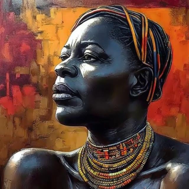 Prompt: Edouard Moyse masterpieces, Ndebele renditions super realism
