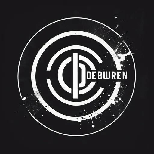 Prompt: (accurately spelled text "De Overburen"), logo design, (grunge style), circular format, clean and simple, bold typography, monochrome palette, rough textures, edgy elements, minimalist design, high contrast, no colors outside circle, suitable for rock band identity, appealing to music lovers, professional and modern presentation.