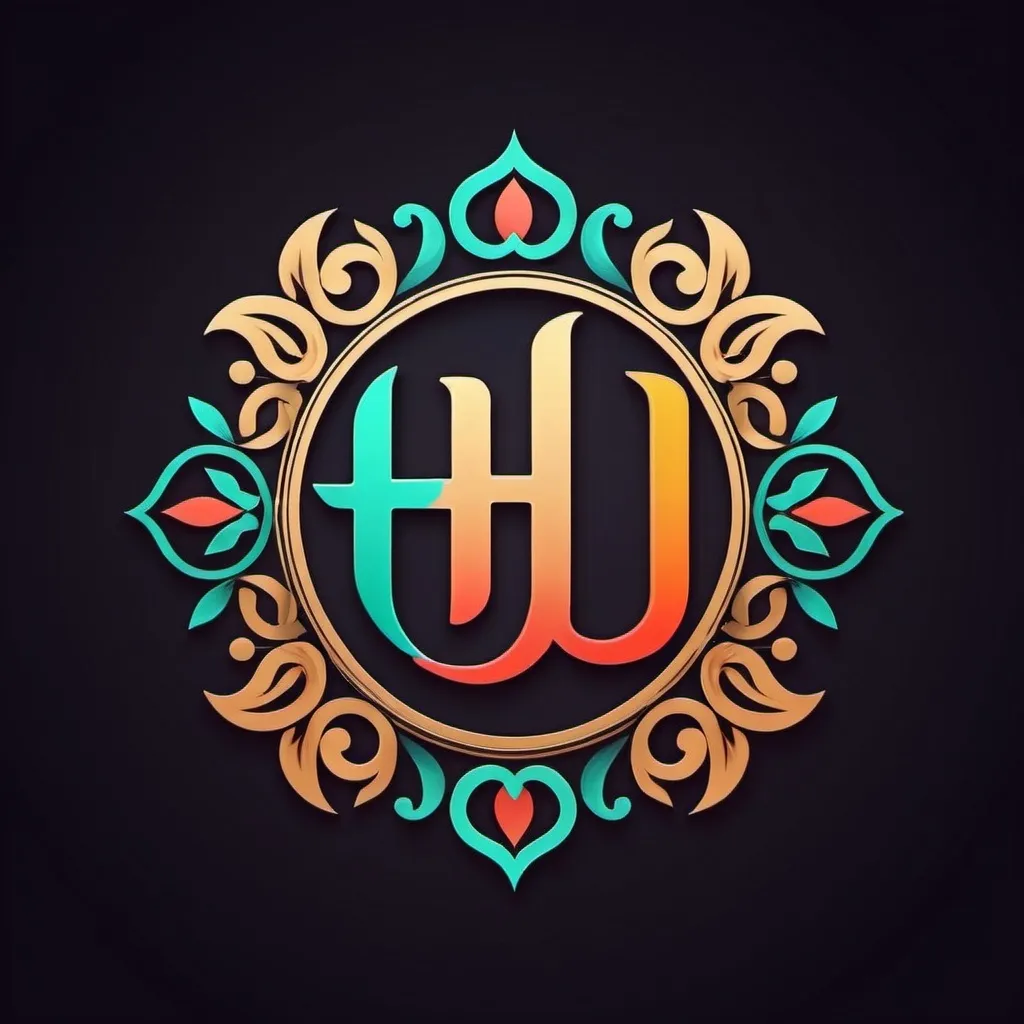 Prompt: create a beautiful colored styled logo for this name in arabic with korean with french style, the name is : H a j e u r
the name of the logo is H a j e U r