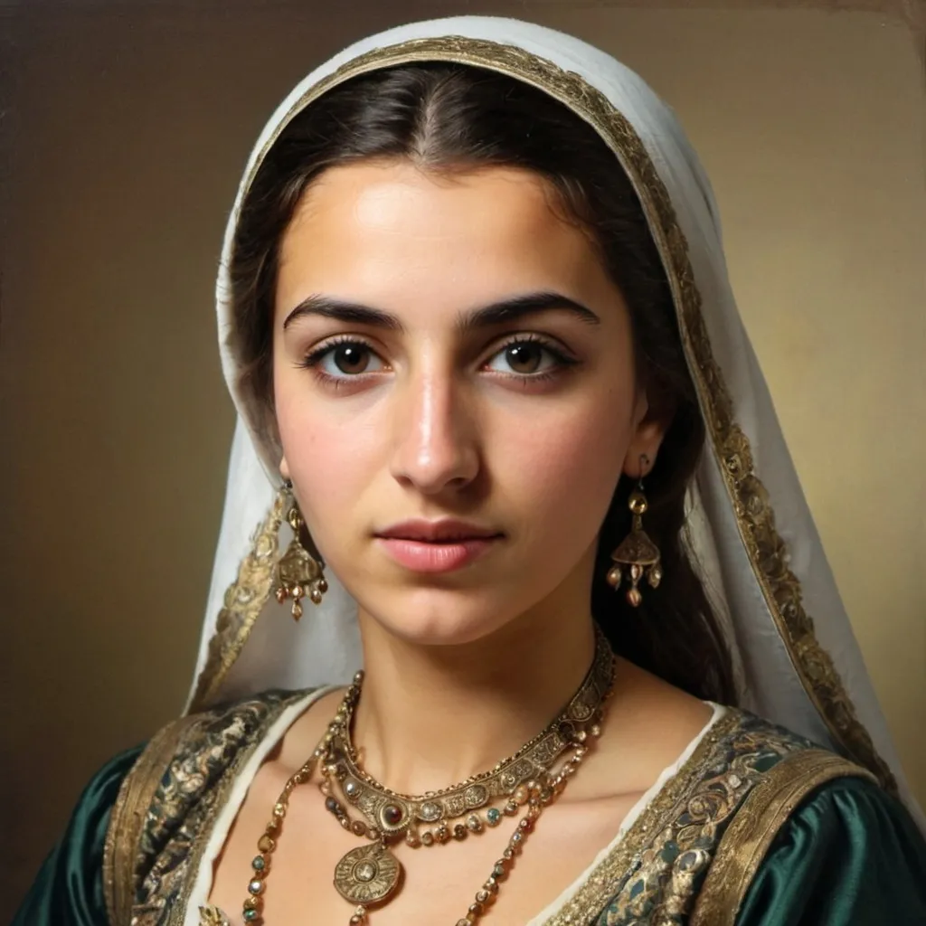 Prompt: Give me a picture of a  young  ottoman andalouse ibéric  Lybian Tunisian  Corse woman, what does ottoman andalous ibéric  woman  look like for real ?