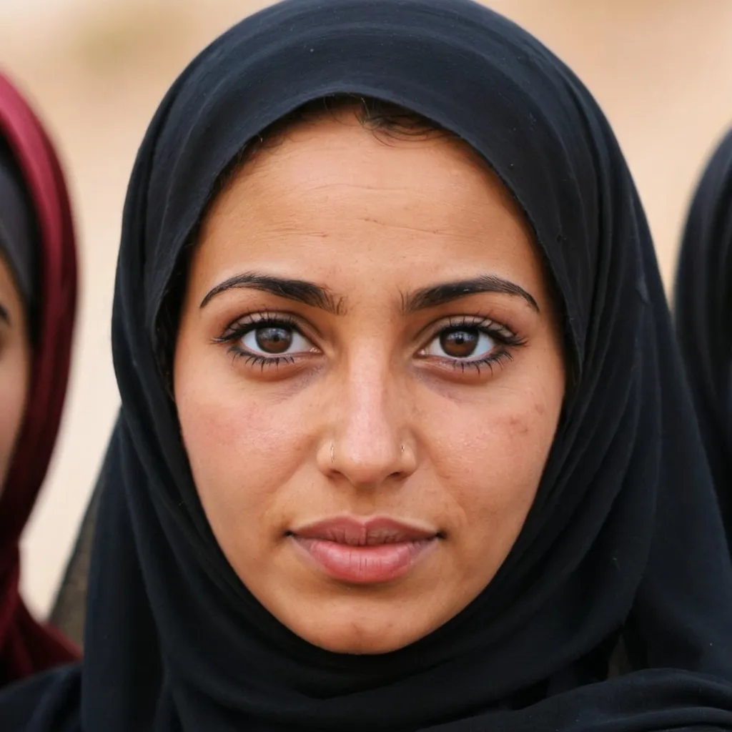 Prompt: Give me a picture of a Libyan woman, what does a Libyan woman look like for real ?