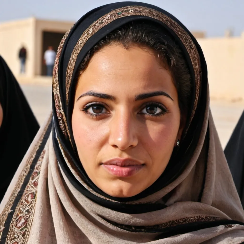 Prompt: Give me a picture of a Libyan woman, what does a Libyan woman look like?