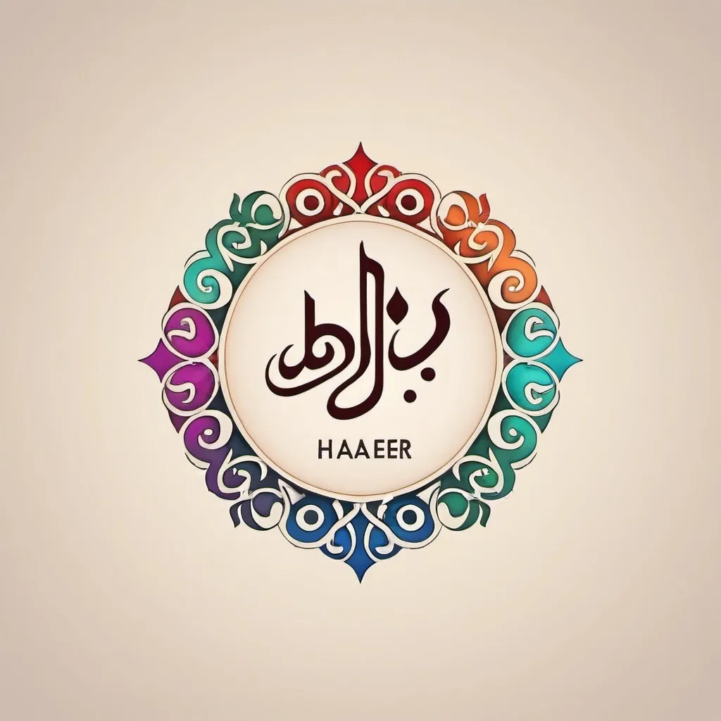 Prompt: create a beautiful colored logo for this name in arabic with korean with french style, the name is : Hajer
the name of the logo is Hajer HaJer HAJER Hajer