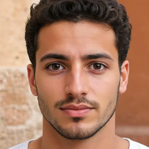 Prompt: Give me a picture of a young beautiful  Italian 2,5% Nigérian 2,5% and Lybian Tunisian 75% andalous ibéric 20% man, what does an Italian 2,5% Nigérian 2,5% and Lybian Tunisian 75% andalouse ibéric 20% man  with brown eyes look like for real ?