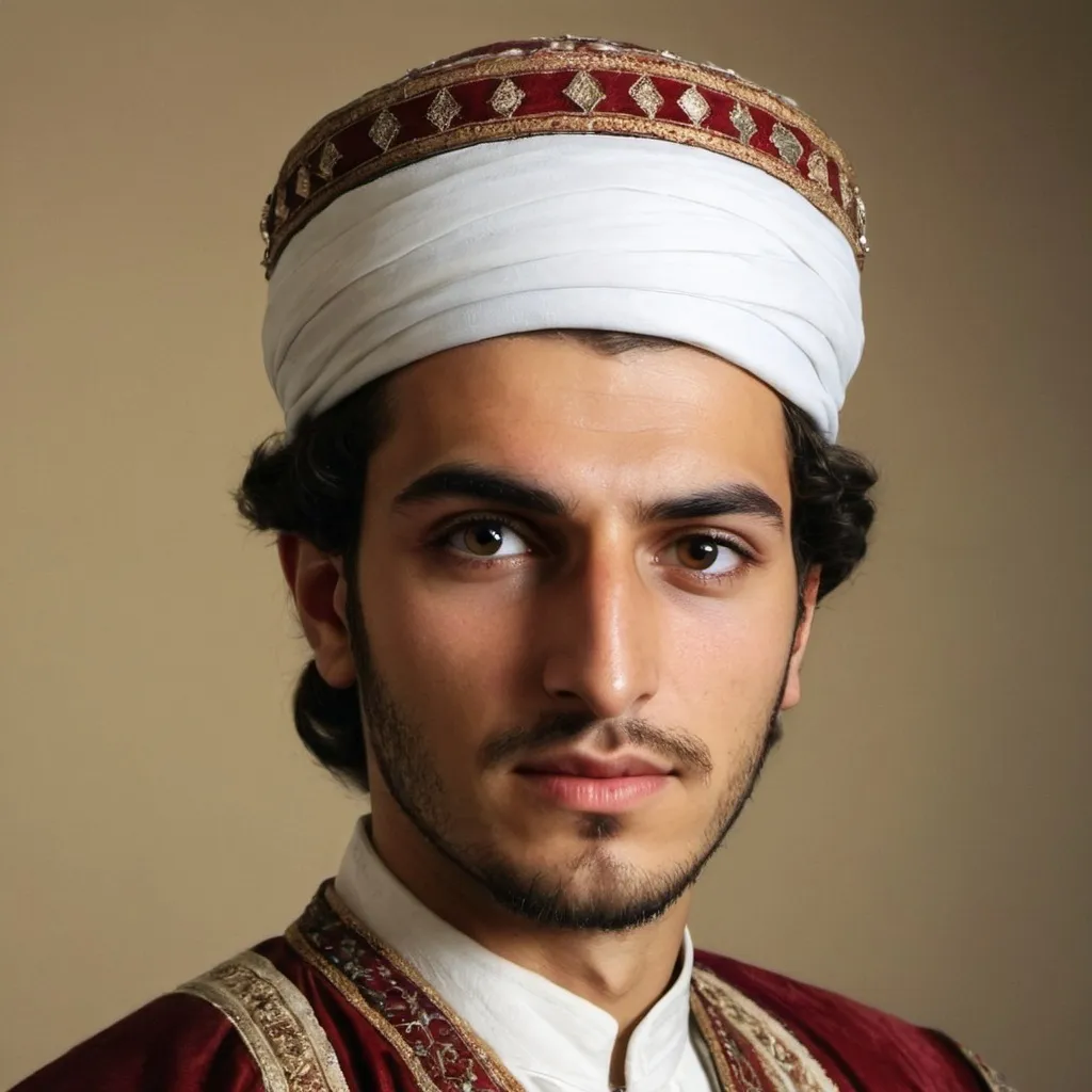 Prompt: Give me a picture of a  young  ottoman ibéric  man, what does ottoman andalouse ibéric  man  look like for real ?