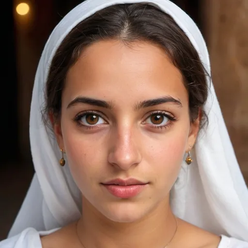 Prompt: Give me a picture of a young Italian 2,5% Nigérian 2,5% and Lybian Tunisian 75% andalous ibéric 20% woman, what does an Italian 2,5% Nigérian 2,5% and Lybian Tunisian 75% andalouse ibéric 20% woman  with brown eyes look like for real ?