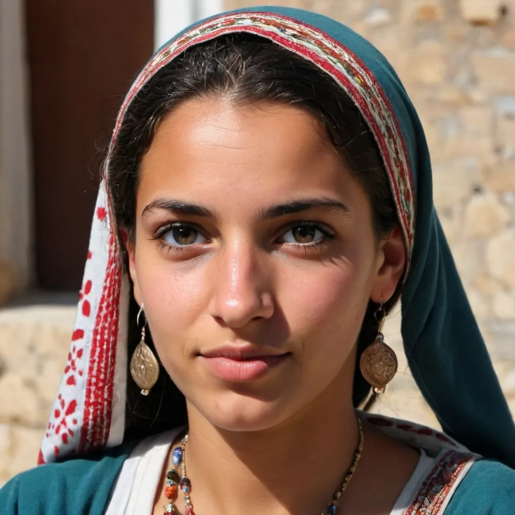 Prompt: Give me a picture of a  young  andalouse ibéric  Lybian Tunisian   corse woman, what does look like for real ?