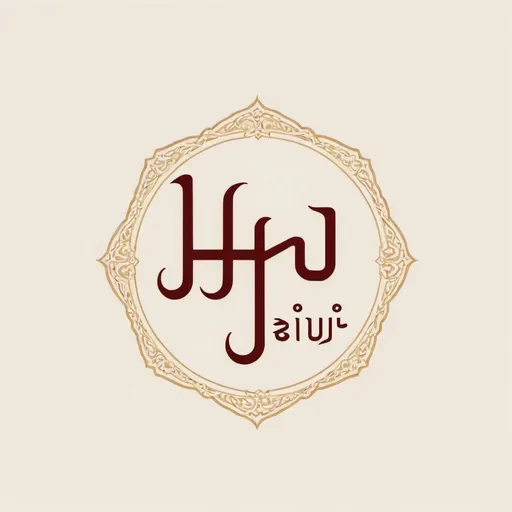 Prompt: create a beautiful logo for this name in arabi  with korean with french style, the name is : Hèjeur