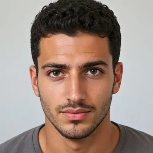 Prompt: Give me a picture of a young beautiful  Italian 2,5% Nigérian 2,5% and Lybian Tunisian 75% andalous ibéric 20% man, what does an Italian 2,5% Nigérian 2,5% and Lybian Tunisian 75% andalouse ibéric 20% man look like for real ?