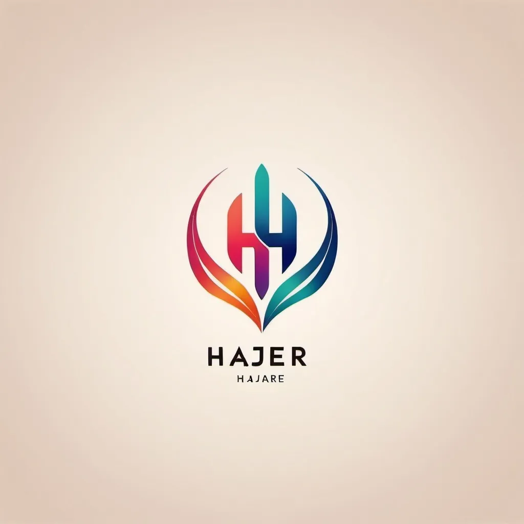 Prompt: create a beautiful colored logo for this name in arabic with korean with french style, the name is : H a j e r
the name of the logo is H a j e r