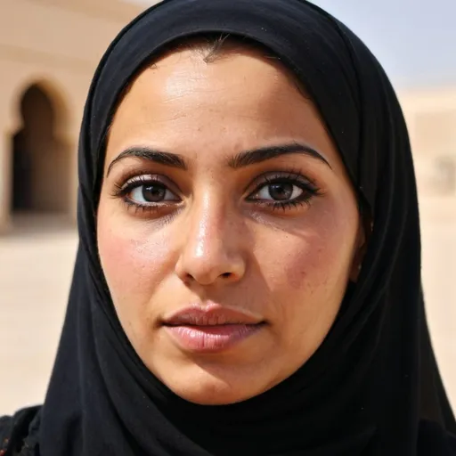 Prompt: Give me a picture of a Libyan woman, what does a Libyan woman look like for real ?