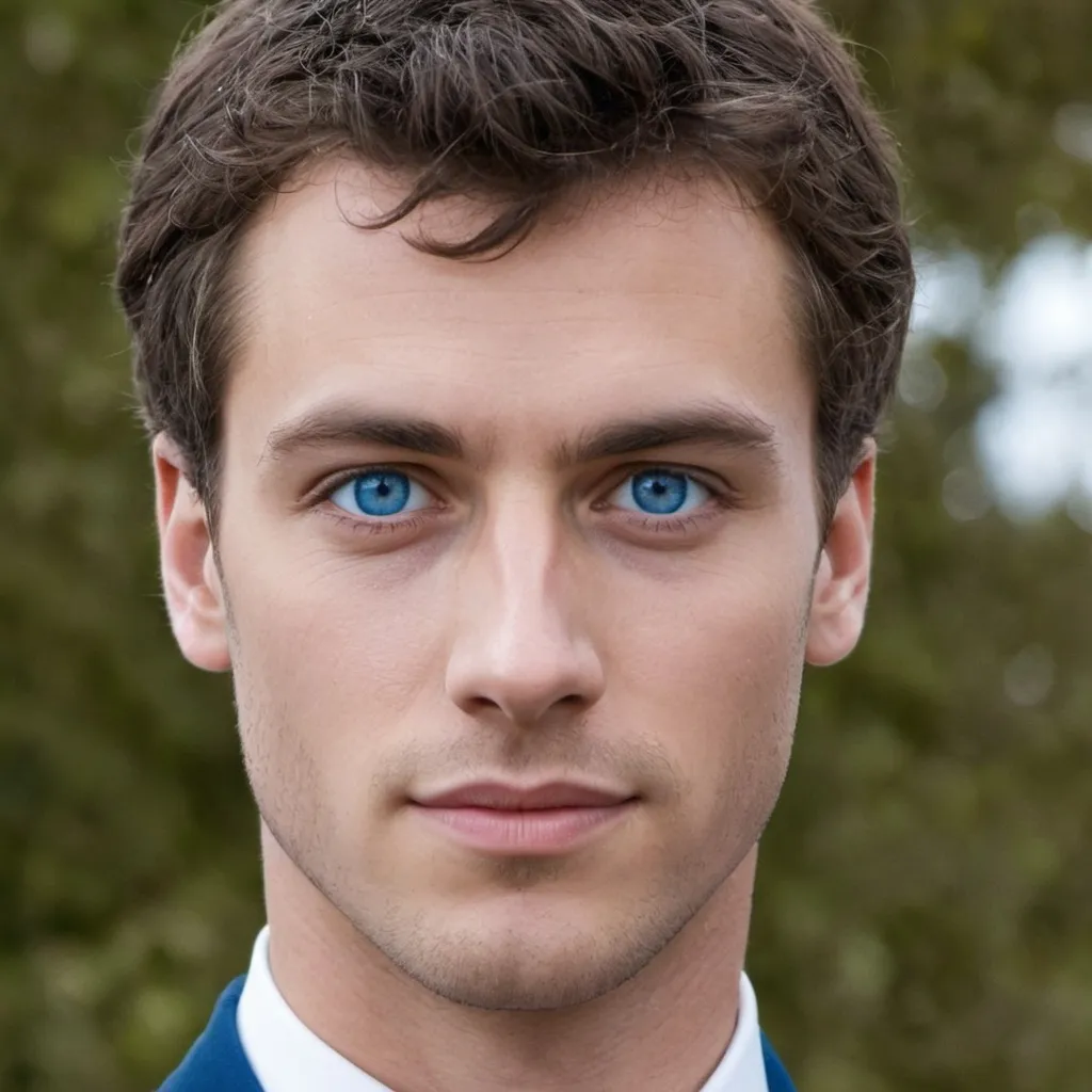 Prompt: Give me a picture of a ibéric young man, what does a ibéric man with blue eyes look like for real ?