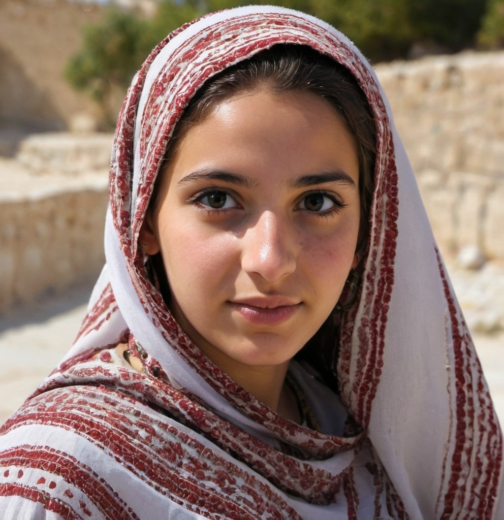 Prompt: Make a picture of a young  Lybian-Tunisian woman (real picture)