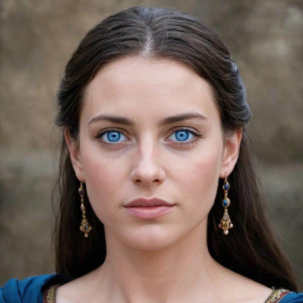 Prompt: Give me a picture of a ibéric woman, what does a ibéric woman with blue eyes look like for real ?