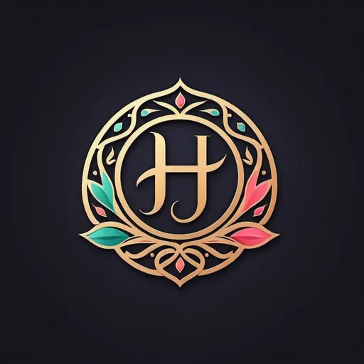 Prompt: create a beautiful colored logo for this name in arabic with korean with french style, the name is : H a j e r
the name of the logo is H a j e r