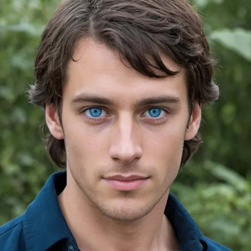 Prompt: Give me a picture of a ibéric young man, what does a ibéric man with blue eyes look like for real ?