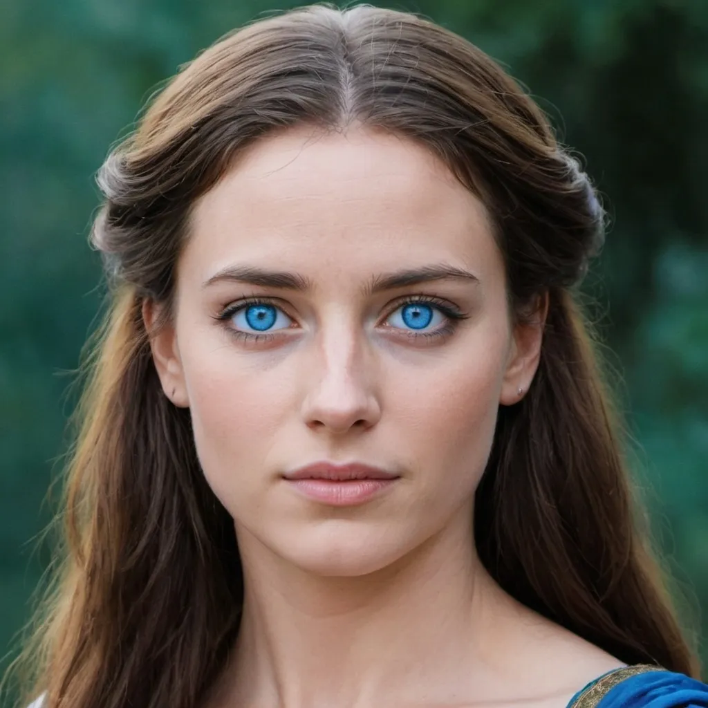 Prompt: Give me a picture of a ibéric woman, what does a ibéric woman with blue eyes look like for real ?