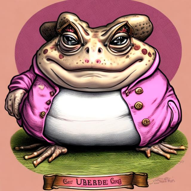 Prompt: Dolores Umbridge as a toad