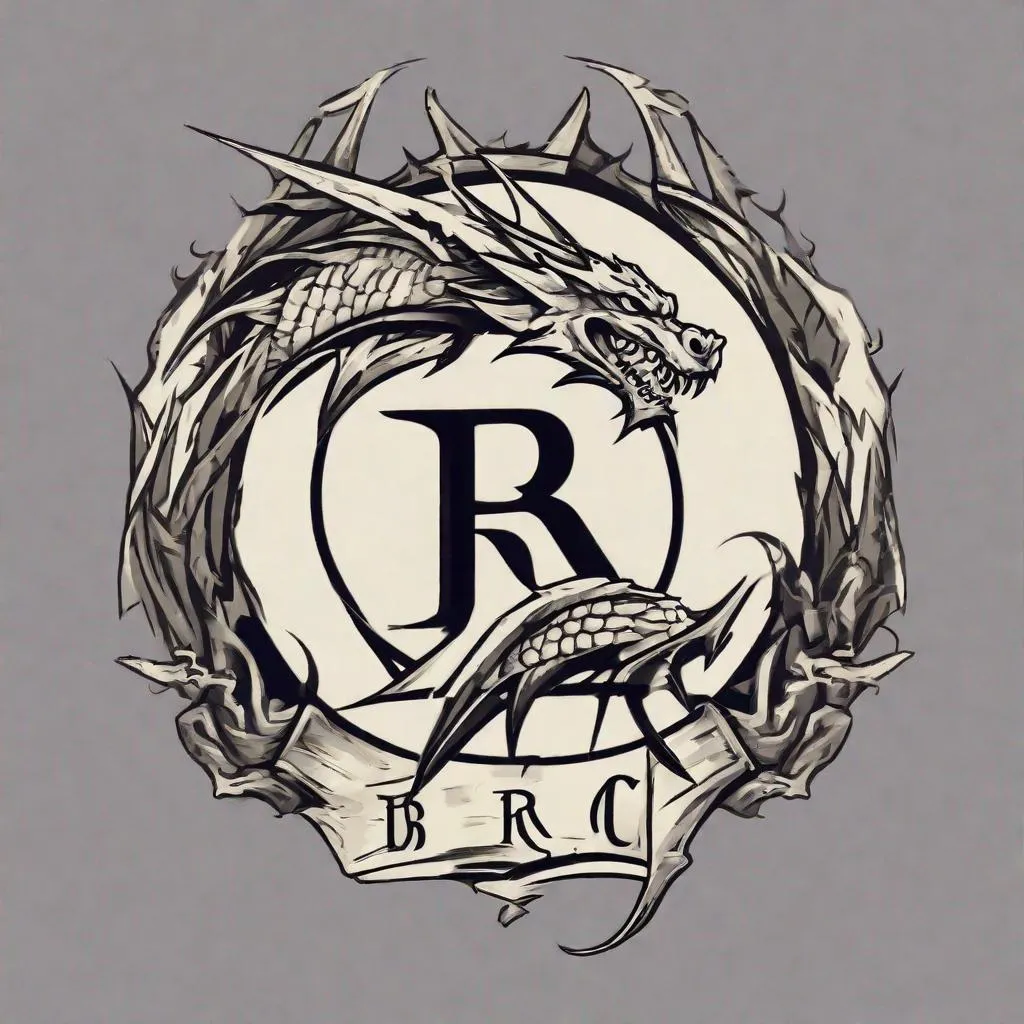 Prompt: Logo with letters BR. can add some dragon