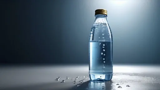 Prompt: hyperreal 8k high detailed 3D render, glass bottle of water with water drops, studio light scheme, grey and blue colors, realistic reflections, ultra-clear, detailed water droplets, high quality, hyperrealistic, studio lighting, 3D rendering, glass material, detailed realism