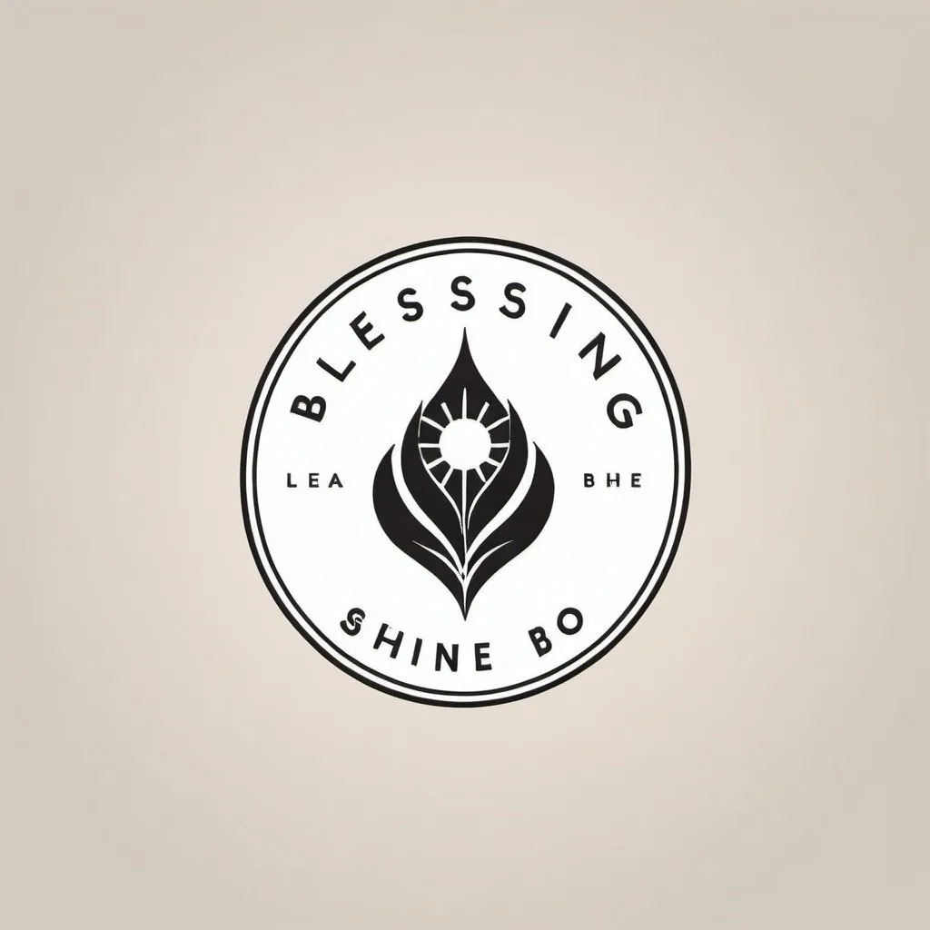 Prompt: Our company name is blessing shine studio create a logo for the same let it be minimalistic 