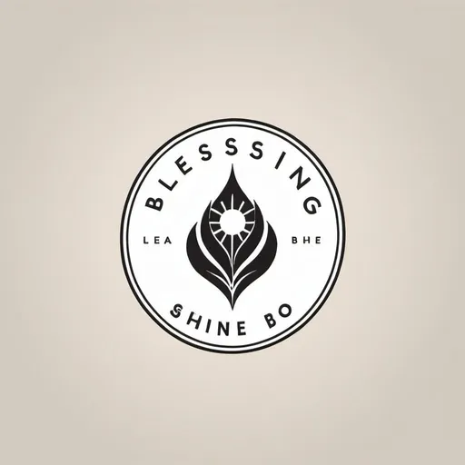 Prompt: Our company name is blessing shine studio create a logo for the same let it be minimalistic 