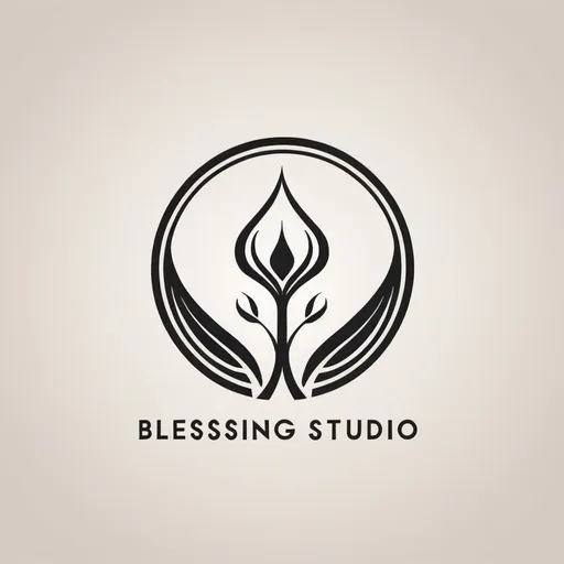 Prompt: Our company name is blessing shine studio create a logo for the same let it be minimalistic 