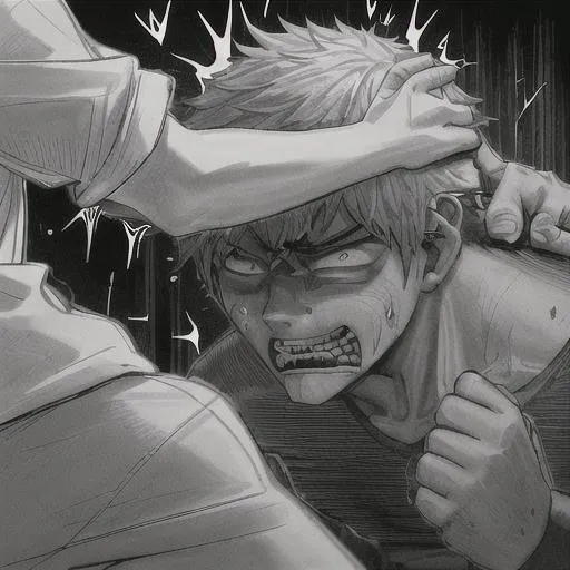 Prompt: *The other older students who always bullied him for being weak would walk up to him who was still healing from being punched and kicked in the face,planning on making things even worse for him*    "w...what do you want..."*he would get very scared,he was used to these older students brutally beating and bullying him*
*A few times they've almost even killed him one time they even almost drowned him and choked him with a rope*           *They have even bullied natsu by forcing  him do many humiliating things* *Natsu is very weak and thin so they always think of him as the perfect target*  *Natsu has messy black hair and was very pail*