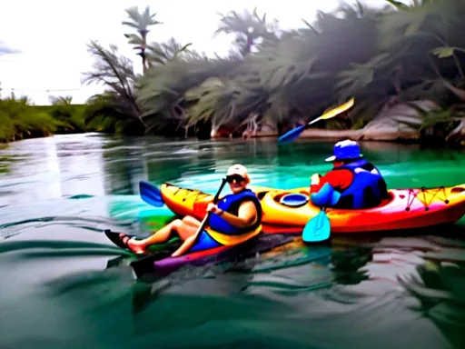 Prompt: lazy river kayak 