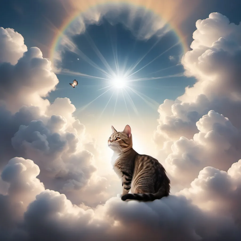 Prompt: A cat in heaven