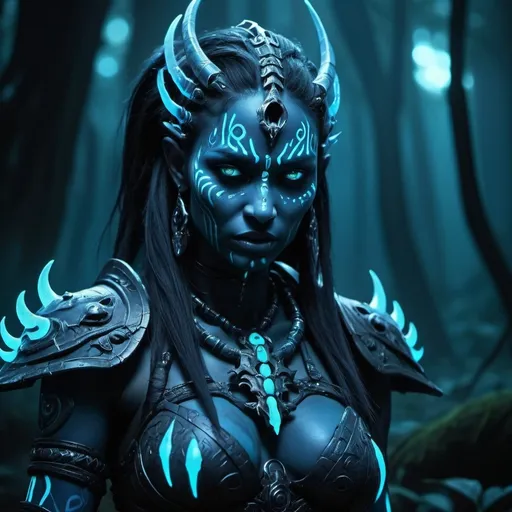 Prompt: Na'vi Death Knight