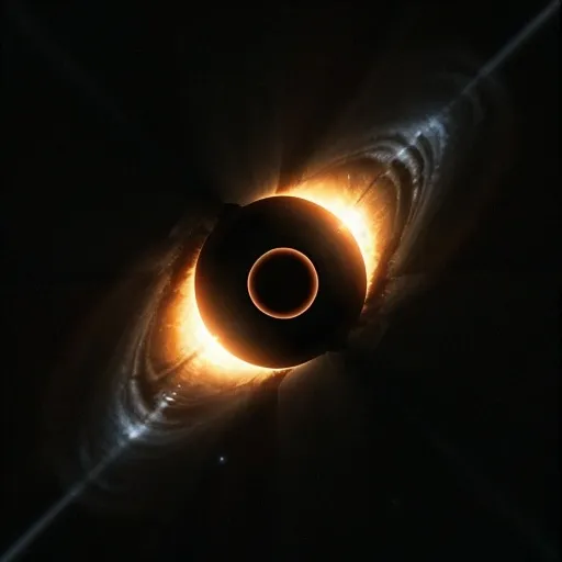 Prompt: Black hole in space