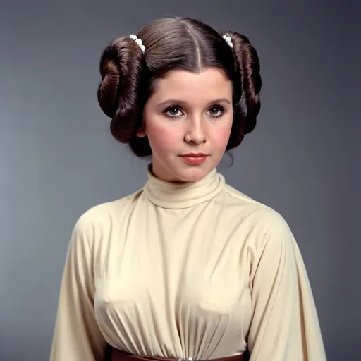 Prompt: princesse leia old 1950