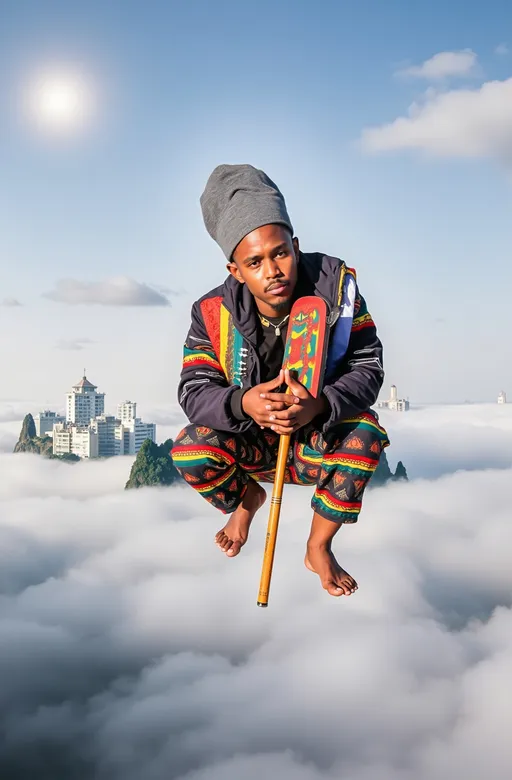Prompt: Roots Reggae album cover titled prayer for raster FARAI 