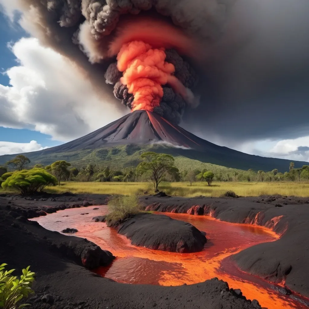 Prompt: Volcán paricutin