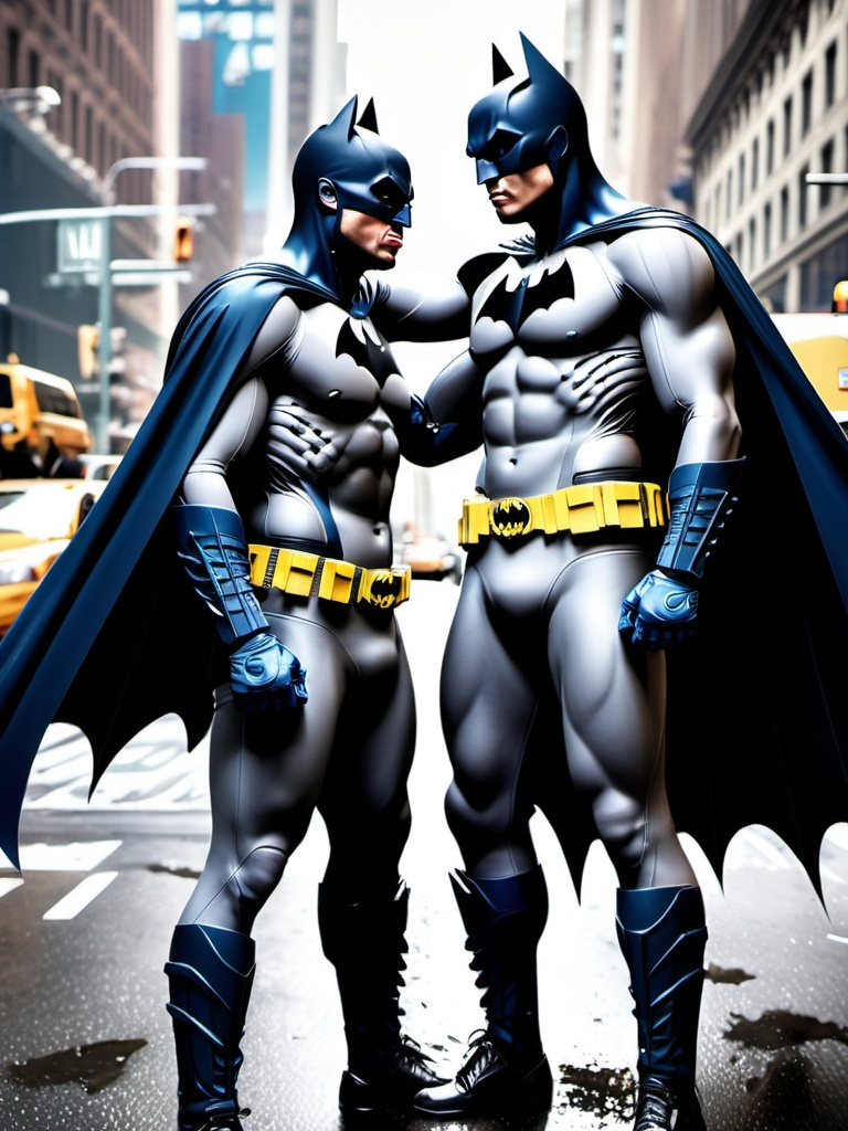 Prompt: Batman fighting with cristiano Ronaldo in new York 