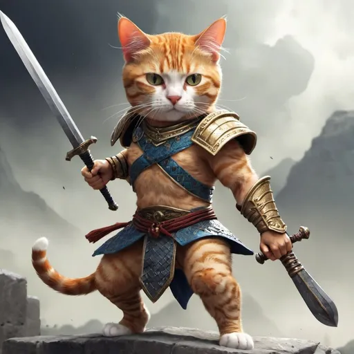 Prompt: cat warrior

