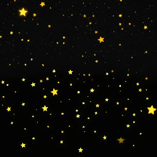 Prompt: black background small yellow stars