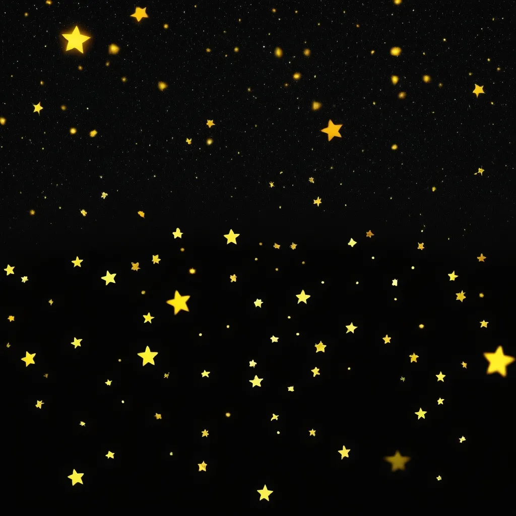 Prompt: black background small yellow stars